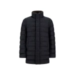 Herno Navy Blue Carcoat in Cashmere, Silk and Monogram | Men's Coats | Luxury Shoes 
