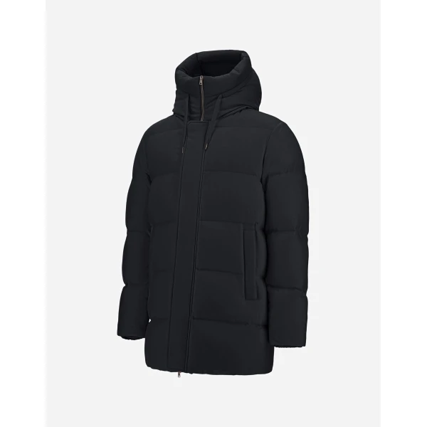 Herno Navy Blue Jacket in Cashmere, Silk and Nylon with Iridescent Effect | Men's Jackets | Luxury Shoes 