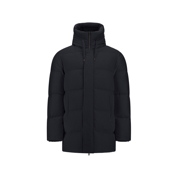 Herno Navy Blue Jacket in Cashmere, Silk and Nylon with Iridescent Effect | Men's Jackets | Luxury Shoes 