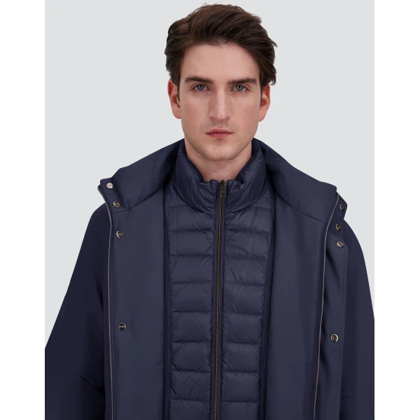 Herno Navy Blue Jacket in New Business Membranated | Men's Jackets | Luxury Shoes 