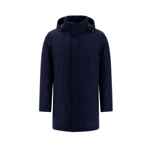 Herno Navy Blue Jacket in New Business and Nylon Ultralight | Men's Jackets | Luxury Shoes 