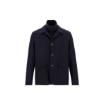 Herno Navy Blue Resort Blazer in Cashmere and Silk | Men's Jackets | Luxury Shoes 