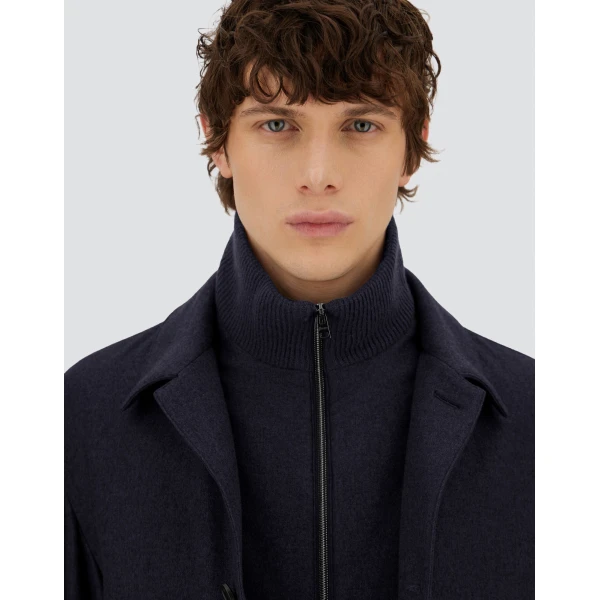 Herno Navy Blue Resort Blazer in Cashmere and Silk | Men's Jackets | Luxury Shoes 