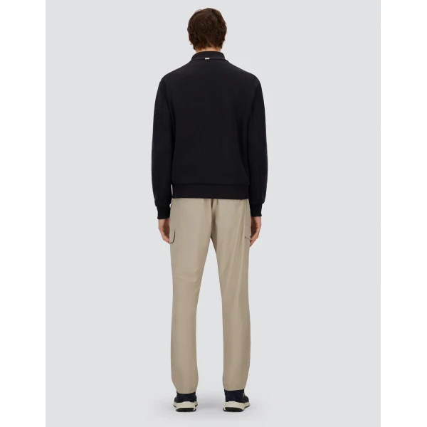 Herno Navy Blue Resort Jacket in Cotton Interlock and Travel Nylon Ponente | Men's Jackets | Luxury Shoes 