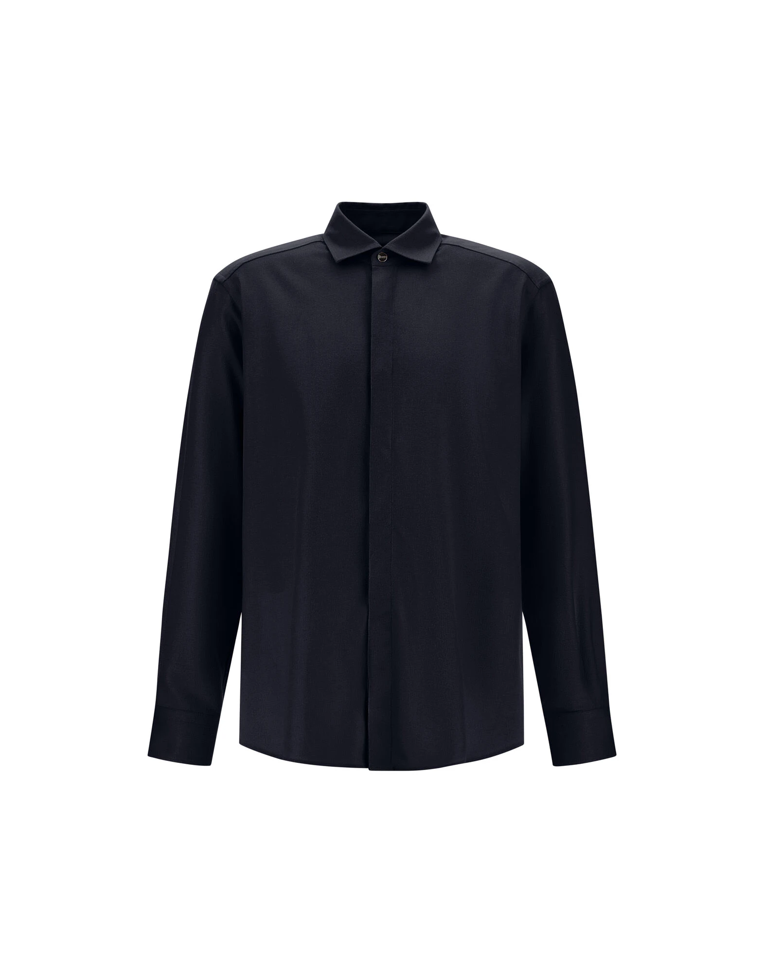 Herno Navy Blue Resort Shirt in Cashmere and Silk Herno Navy Blue Resort Shirt in Cashmere and Silk | Men's Shirts | Luxury Shoes