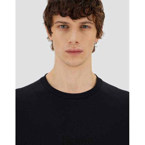 Herno Navy Blue Resort Sweatshirt in Cotton | Men's Sweatshirts | Luxury Shoes 