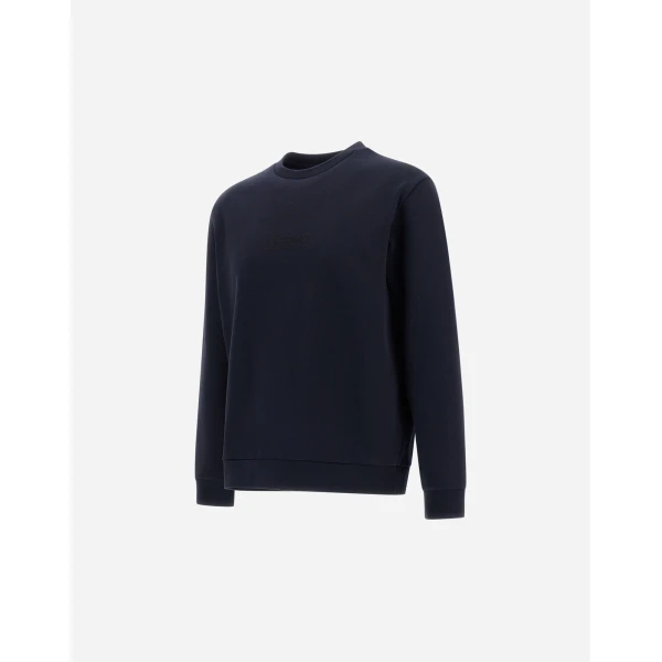 Herno Navy Blue Resort Sweatshirt in Cotton | Men's Sweatshirts | Luxury Shoes 