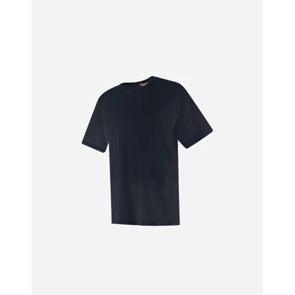 Herno Navy Blue Resort T-Shirt in Lightweight Cotton Jersey and Stretch Nylon | Men's T-Shirts and Polos | Luxury Shoes 