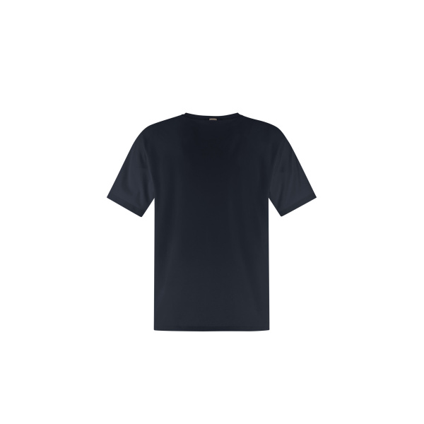 Herno Navy Blue Resort T-Shirt in Lightweight Cotton Jersey and Stretch Nylon | Men's T-Shirts and Polos | Luxury Shoes 
