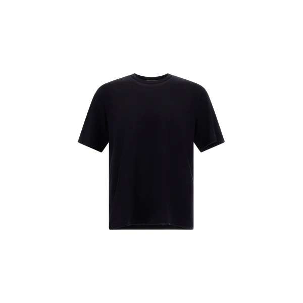 Herno Navy Blue Resort T-Shirt in Wool Jersey with a Shiny Finish | Men's T-Shirts and Polos | Luxury Shoes 