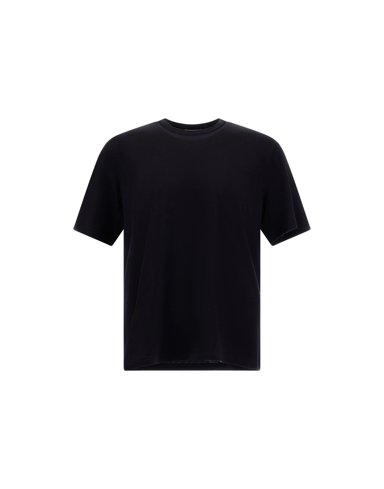 Herno Navy Blue Resort T-Shirt in Wool Jersey with a Shiny Finish Herno Navy Blue Resort T-Shirt in Wool Jersey with a Shiny Finish | Men's T-Shirts and Polos | Luxury Shoes