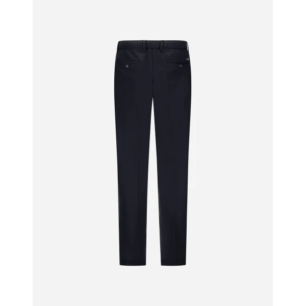 Herno Navy Blue Resort Trousers in Cashmere and Silk | Men's Trousers | Luxury Shoes 