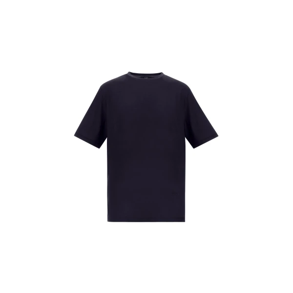 Navy Blue T-Shirt in Wool Jersey