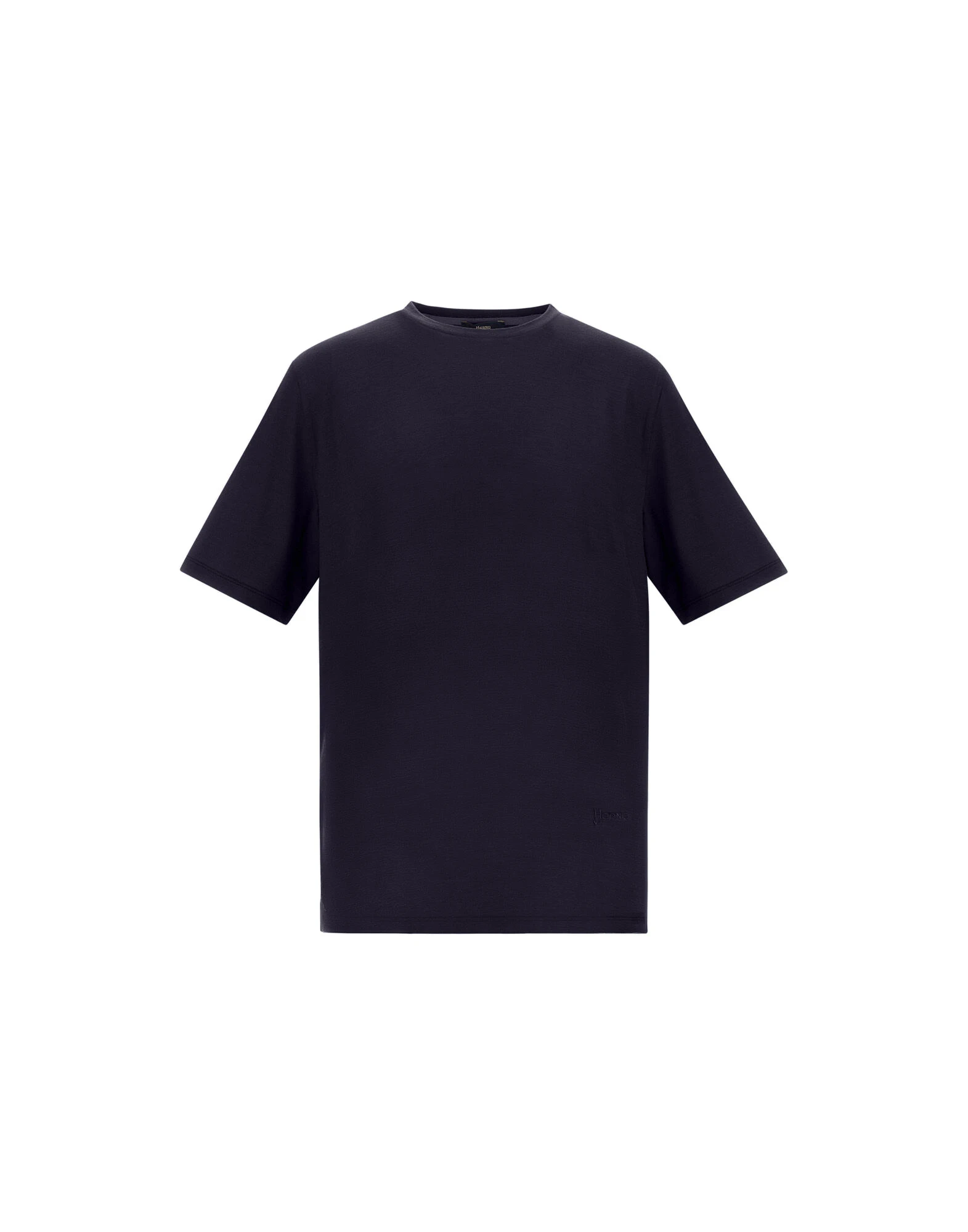 Herno Navy Blue T-Shirt in Wool Jersey Herno Navy Blue T-Shirt in Wool Jersey | Men's T-Shirts and Polos | Luxury Shoes