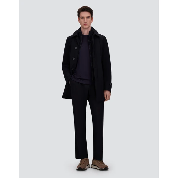 Herno Navy Blue Trench Coat in Washington | Men's Coats | Luxury Shoes 