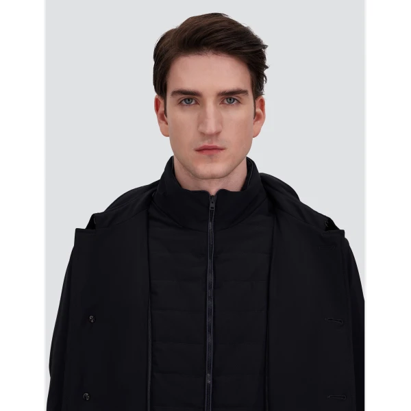 Herno Navy Blue Trench Coat in Washington | Men's Coats | Luxury Shoes 