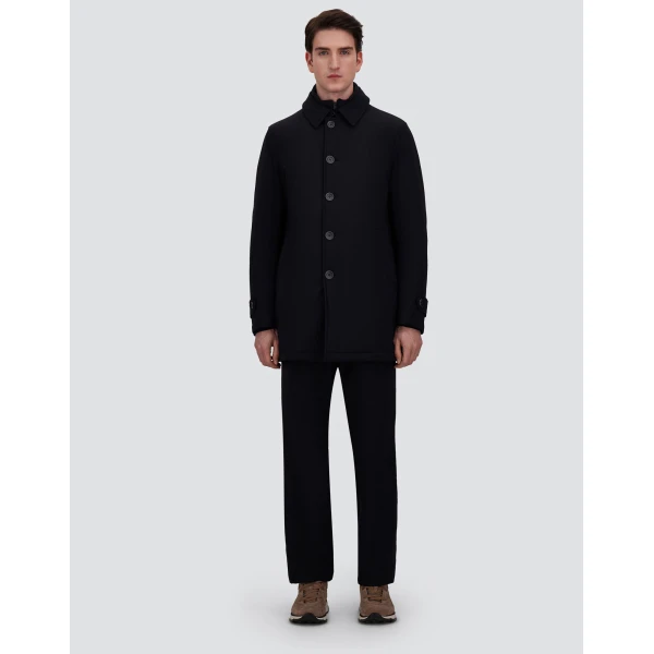 Herno Navy Blue Trench Coat in Washington | Men's Coats | Luxury Shoes 