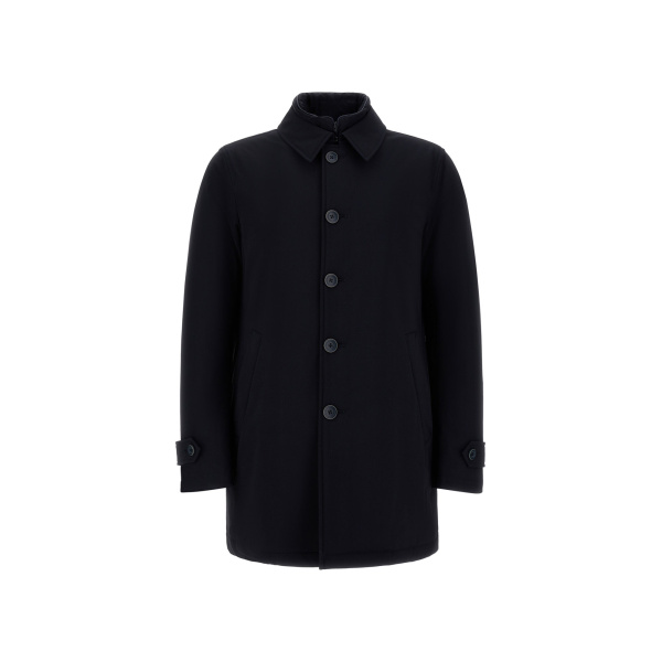 Herno Navy Blue Trench Coat in Washington | Men's Coats | Luxury Shoes 