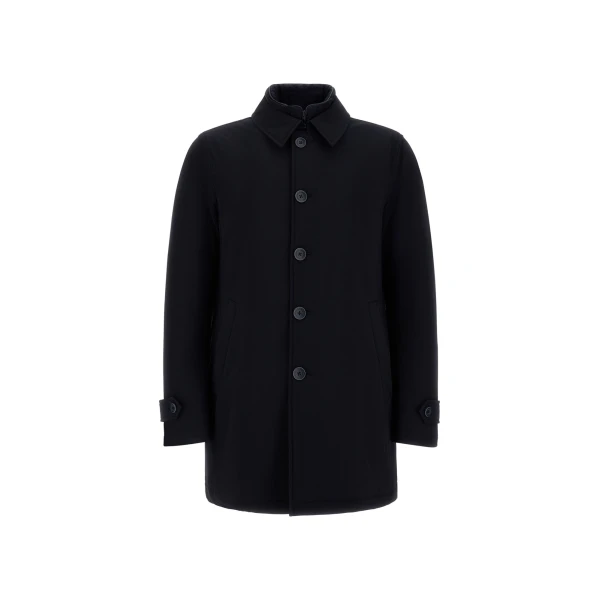 Herno Navy Blue Trench Coat in Washington | Men's Coats | Luxury Shoes 