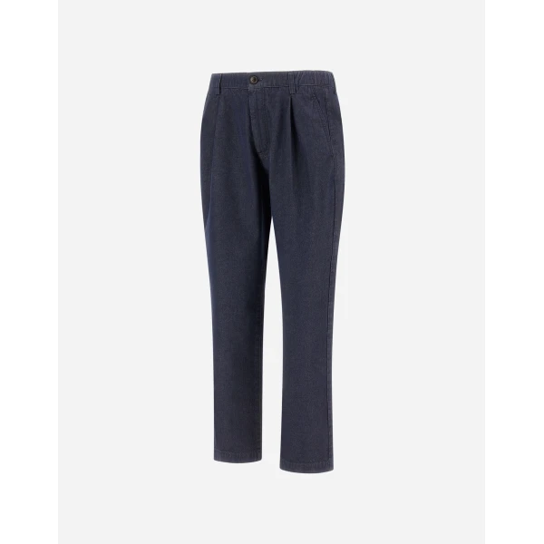 Herno Organic Cotton Denim Trousers in Navy Blue | Men's Jeans | Luxury Shoes 