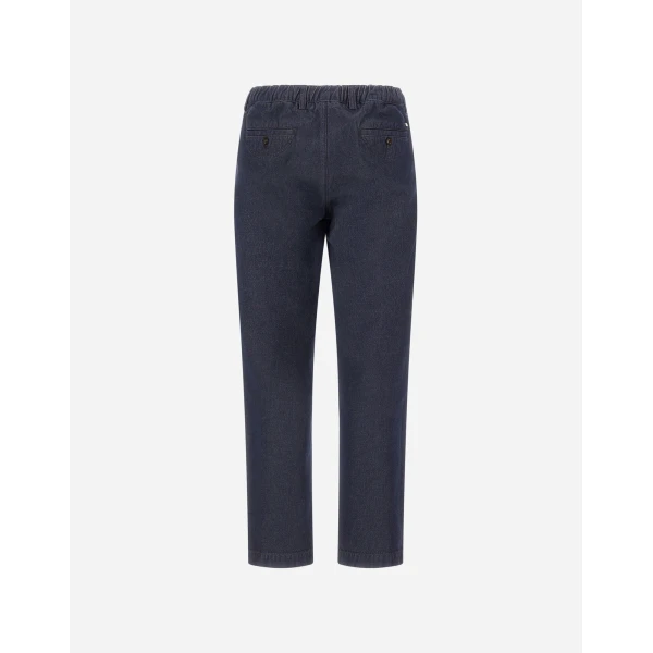 Herno Organic Cotton Denim Trousers in Navy Blue | Men's Jeans | Luxury Shoes 