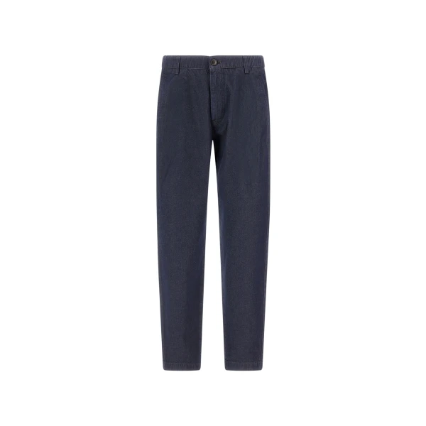 Herno Organic Cotton Denim Trousers in Navy Blue | Men's Jeans | Luxury Shoes 