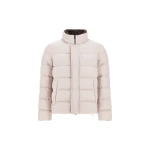 Herno Pearl Grey Bomber Jacket in Arendelle and Faux Fur | Men's Jackets | Luxury Shoes 
