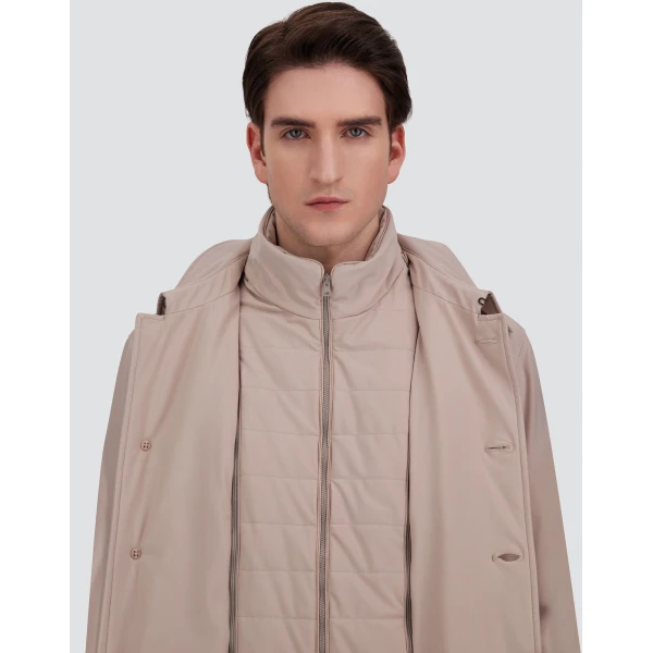 Herno Pearl Grey Trench Coat in Washington | Men's Coats | Luxury Shoes 