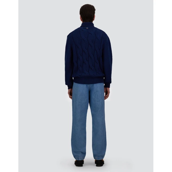 Herno Pleated Denim Trousers in Light Blue | Men's Jeans | Luxury Shoes 