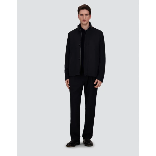 Herno Pure Cashmere Jacket in Dark Blue | Men's Jackets | Luxury Shoes 