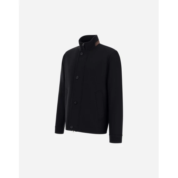 Herno Pure Cashmere Jacket in Dark Blue | Men's Jackets | Luxury Shoes 