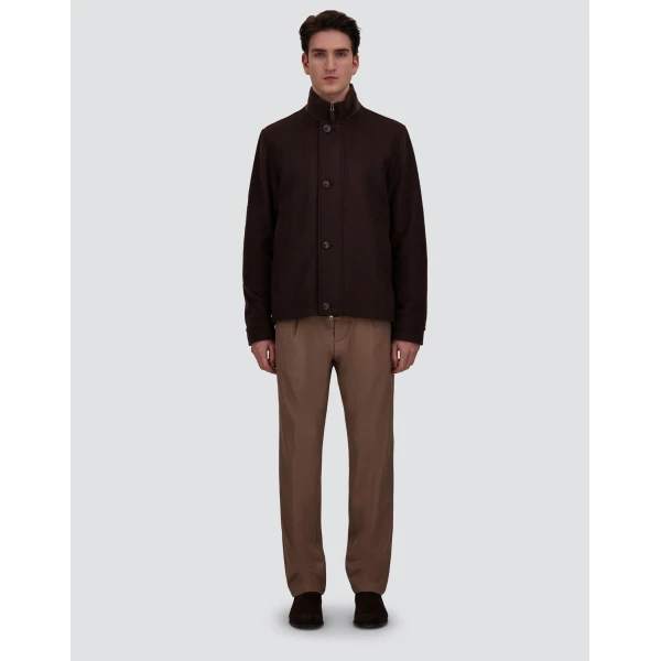 Herno Pure Cashmere Jacket in Dark Brown | Men's Jackets | Luxury Shoes 