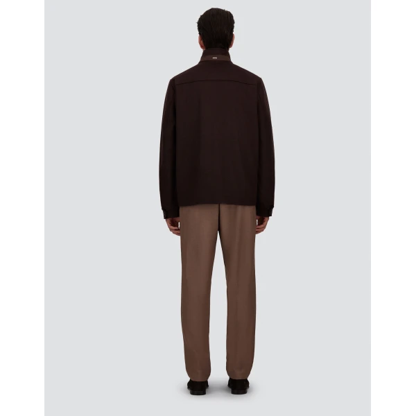 Herno Pure Cashmere Jacket in Dark Brown | Men's Jackets | Luxury Shoes 