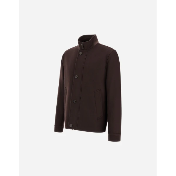 Herno Pure Cashmere Jacket in Dark Brown | Men's Jackets | Luxury Shoes 