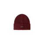 Herno Ribbed Wool Beanie in Bordeaux | Men's Hats | Luxury Shoes 