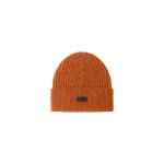 Herno Ribbed Wool Beanie in Copper | Men's Hats | Luxury Shoes 