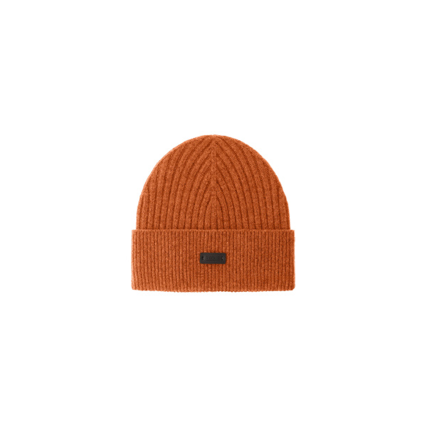 Herno Ribbed Wool Beanie in Copper | Men's Hats | Luxury Shoes 