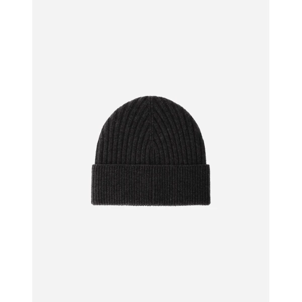Herno Ribbed Wool Beanie in Navy Blue | Men's Hats | Luxury Shoes 