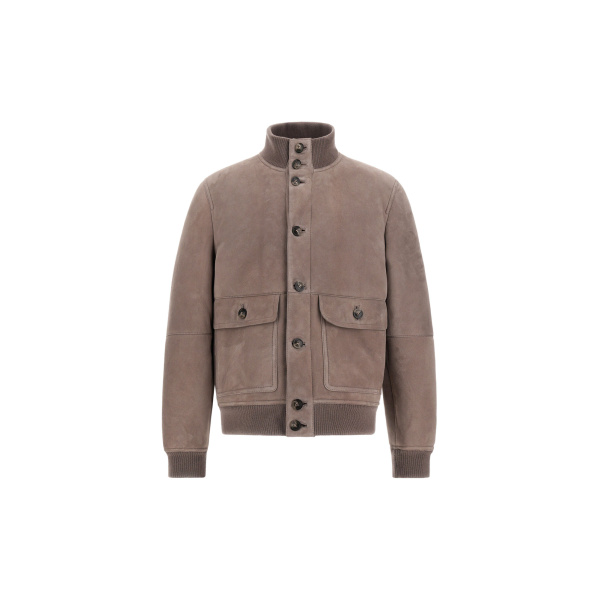 Herno Shearling Jacket in Light Taupe | Men's Jackets | Luxury Shoes 