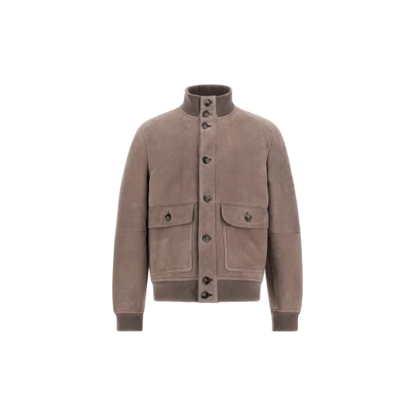 Herno Shearling Jacket in Light Taupe | Men's Jackets | Luxury Shoes 