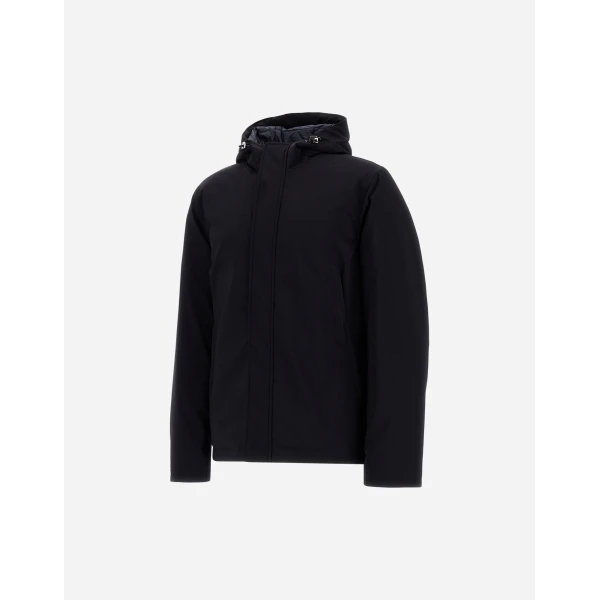 Herno Stretch Twill Jacket in Blue | Men's Jackets | Luxury Shoes 
