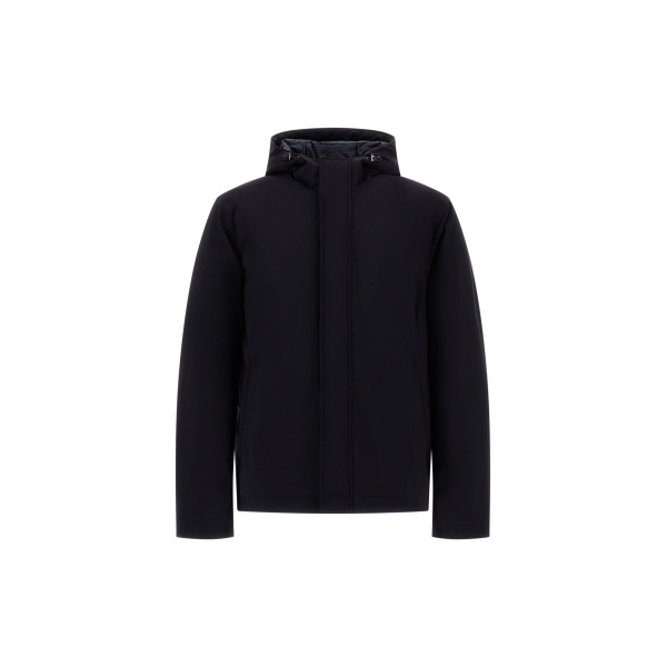 Herno Stretch Twill Jacket in Blue | Men's Jackets | Luxury Shoes 