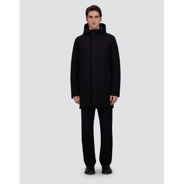 Herno Stretch Twill Oversize Jacket in Blue | Men's Jackets | Luxury Shoes 