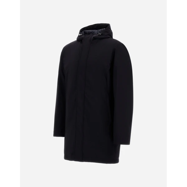 Herno Stretch Twill Oversize Jacket in Blue | Men's Jackets | Luxury Shoes 