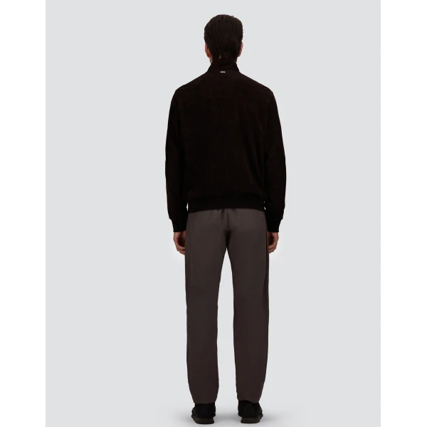 Herno Suede Jacket in Dark Brown | Men's Jackets | Luxury Shoes 