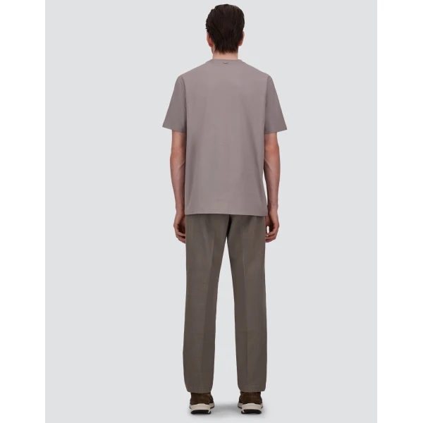 Herno Superfine Cotton Stretch T-Shirt in Light Grey | Men's T-Shirts and Polos | Luxury Shoes 