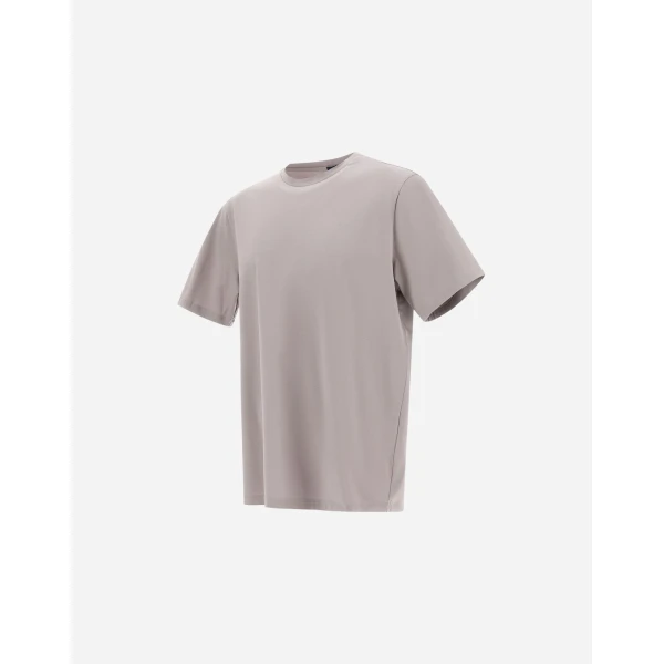 Herno Superfine Cotton Stretch T-Shirt in Light Grey | Men's T-Shirts and Polos | Luxury Shoes 