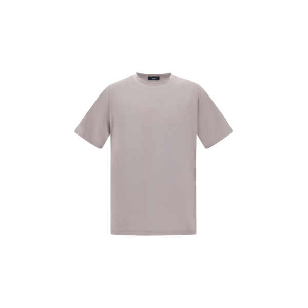 Herno Superfine Cotton Stretch T-Shirt in Light Grey | Men's T-Shirts and Polos | Luxury Shoes 