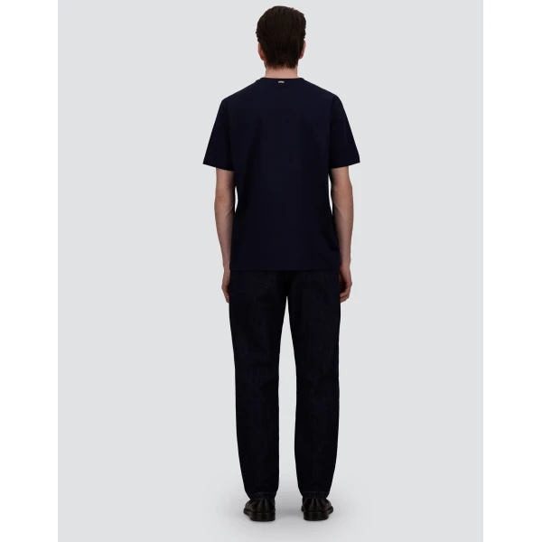 Herno Superfine Cotton Stretch T-Shirt in Navy Blue | Men's T-Shirts and Polos | Luxury Shoes 