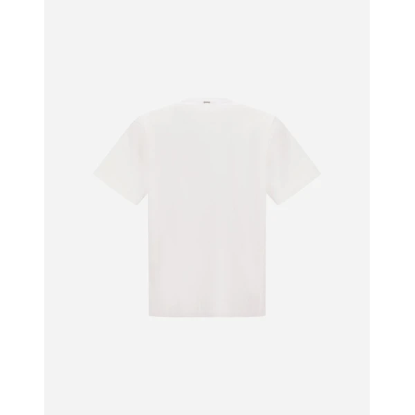 Herno Superfine Cotton Stretch T-Shirt in White | Men's T-Shirts and Polos | Luxury Shoes 